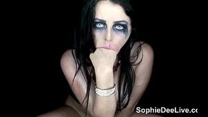 Spooky whore Sophie Dee is a weird Halloween trick!